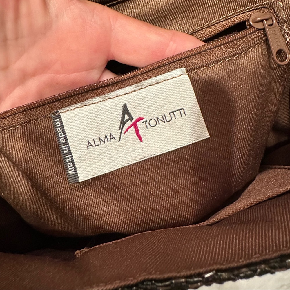 Alma Tonutti Black Woven Handbag - Picture 5 of 11